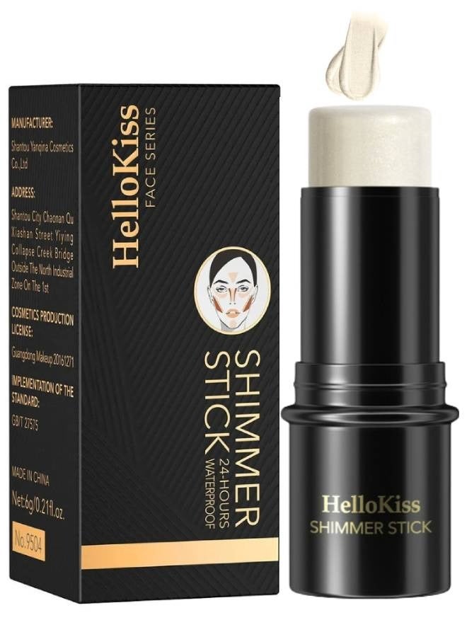 Shimmer Stick Makeup Highlighter Contour Bronzer Sticks Highlighter Makeup Stick for Face and Body Radiant and Shimmer Glow Water proof Long Lasting Smooth Face Contour Wand Shimmer Glow Pen 02