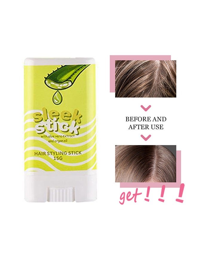 Hair Styling Stick-Hair Wax Stick, Hair Mascara for Flyaway Tamer, Fly Away Hair Tamer Stick for Enhance Gloss of Hair, Anti Frizz Broken Hair Baby Hair Flash Moment Flyaway Stick, Non-Greasy