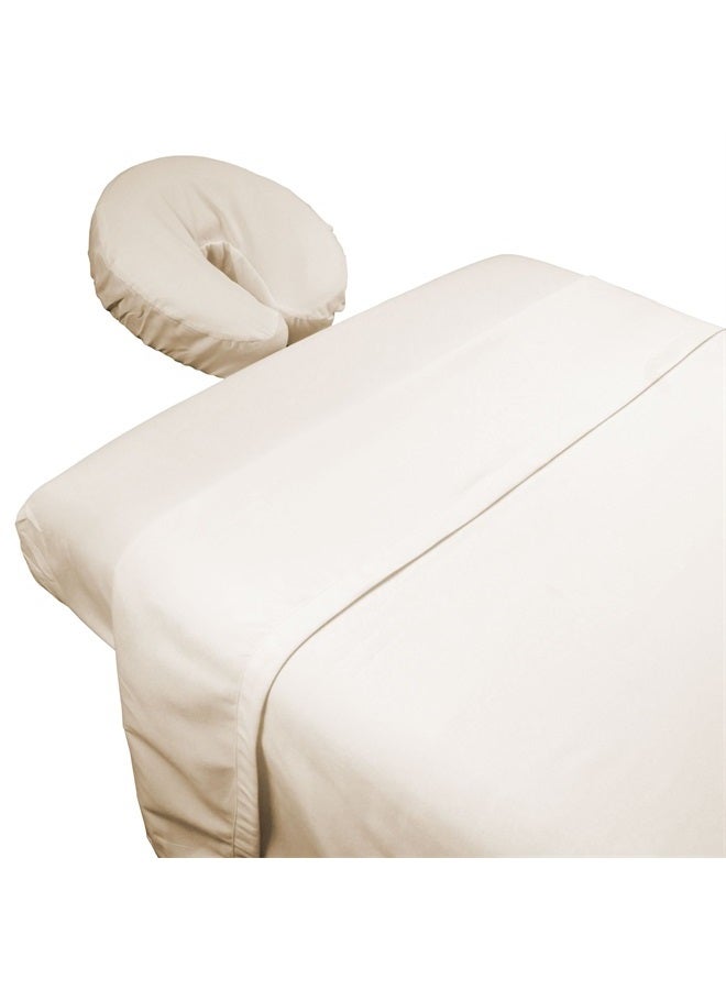 Tranquility Microfiber Massage Sheet Sets by Body Linen - Lightweight, Long-Lasting Microfiber Massage Table Sheet Set - Stain-Resistant, Soft and No Pilling - 1 Pack, Natural