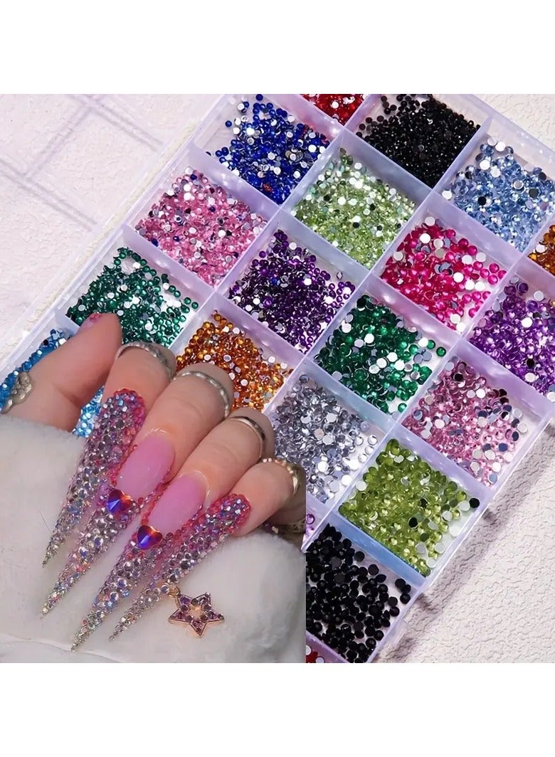 Sparkling Flatback Nail Art Rhinestones - Crystal Gems for DIY Fashion, Shoes, Clothing, Makeup & Bag Embellishments