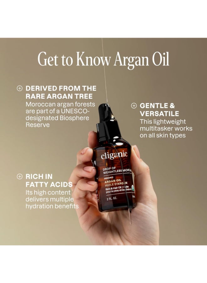 Organic Argan Oil (2 oz), 100% Pure & Cold-Pressed, Moisturizing Face, Skin, Hair & Nails Oil - image 3