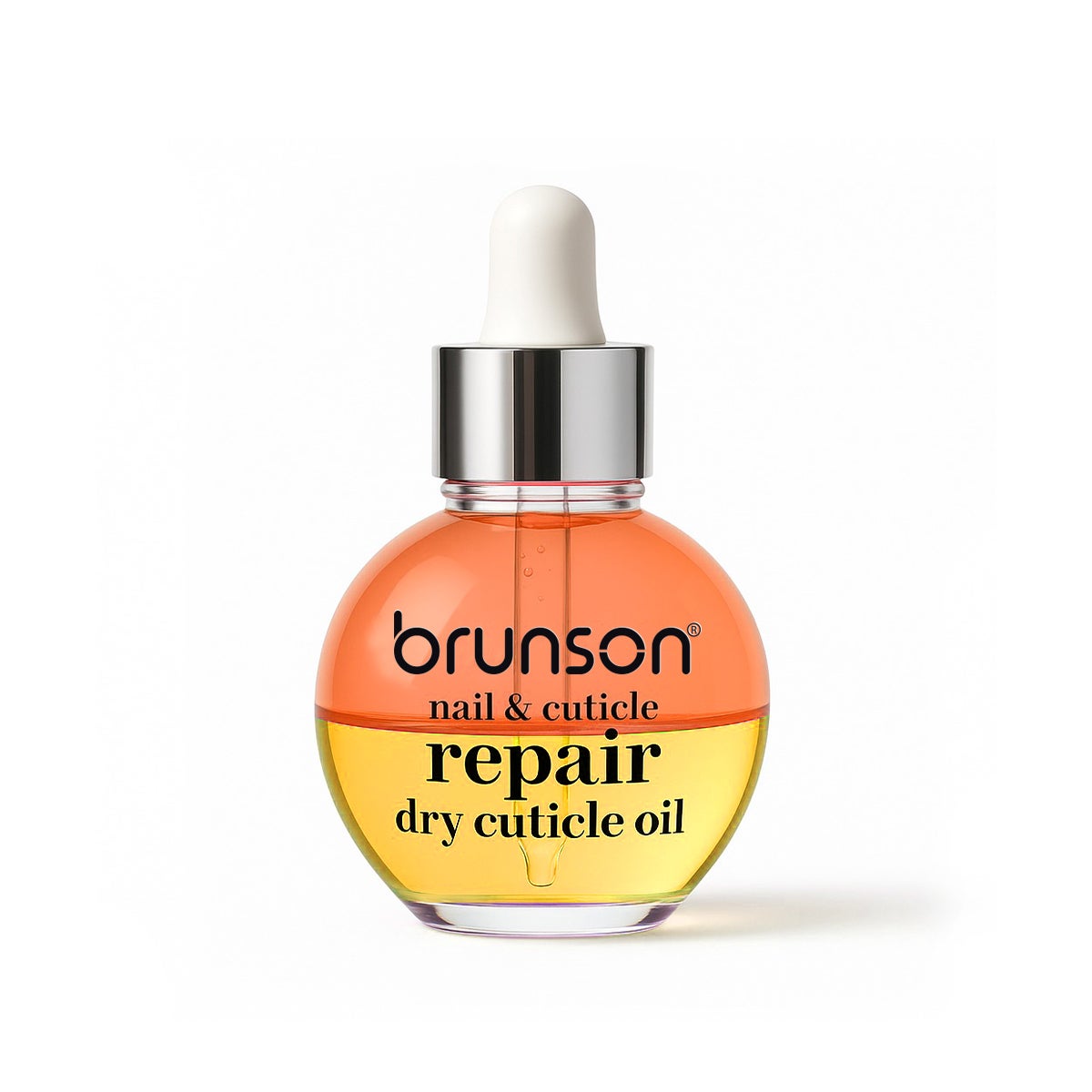 Brunson Nail and Cuticle Repair Oil 30ml Double Layer Hydrating and Nourishing Cuticle Oil with Vitamin E Salon Quality Cuticle Oil for Dry Brittle Nails and Nail Growth Quick Absorbing and Non Greasy