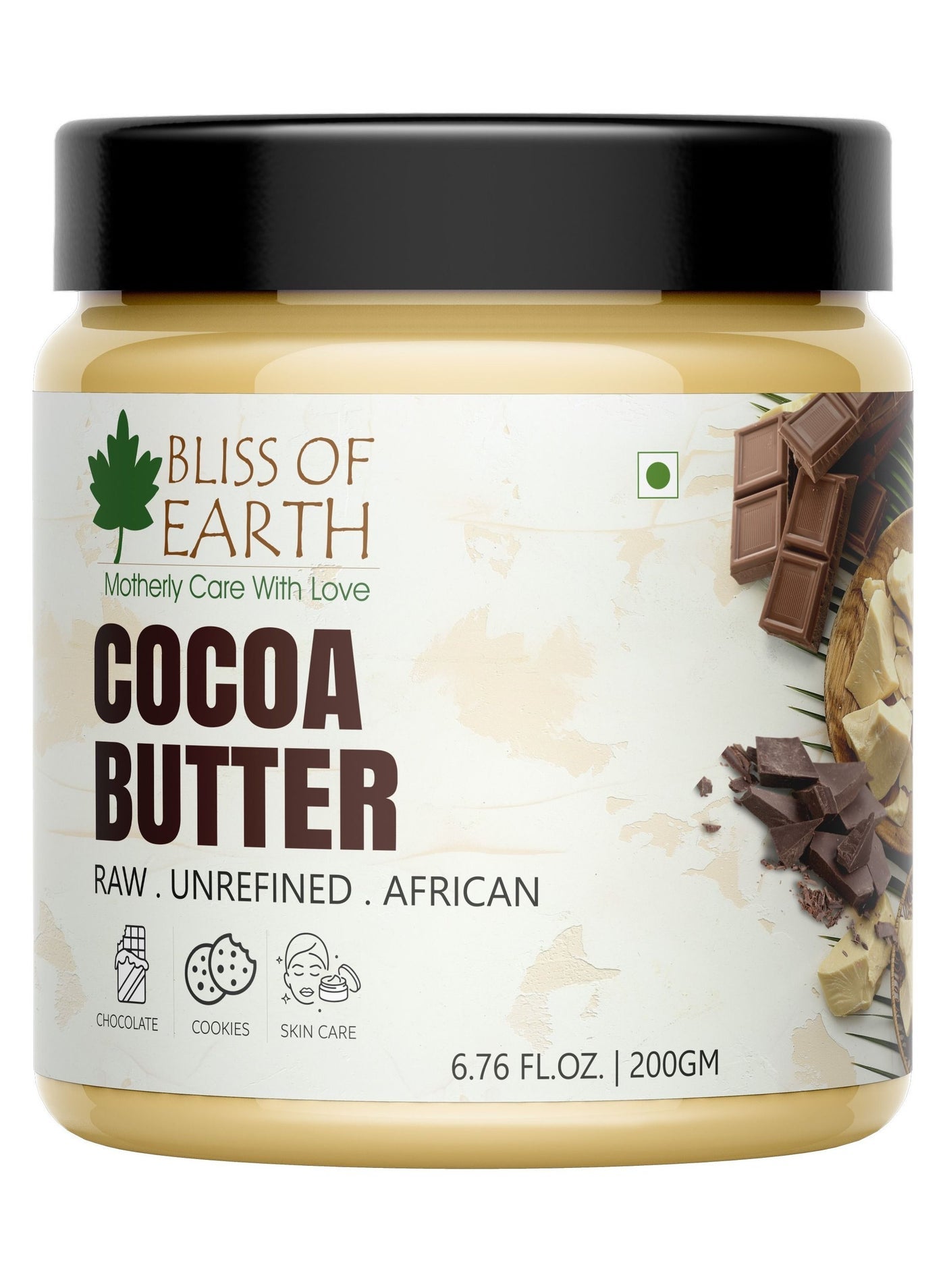 Cocoa Butter 100% Pure Organic Raw 200GM Raw Unrefined  African  Great For Face, Skin, Body, Lips, DIY products