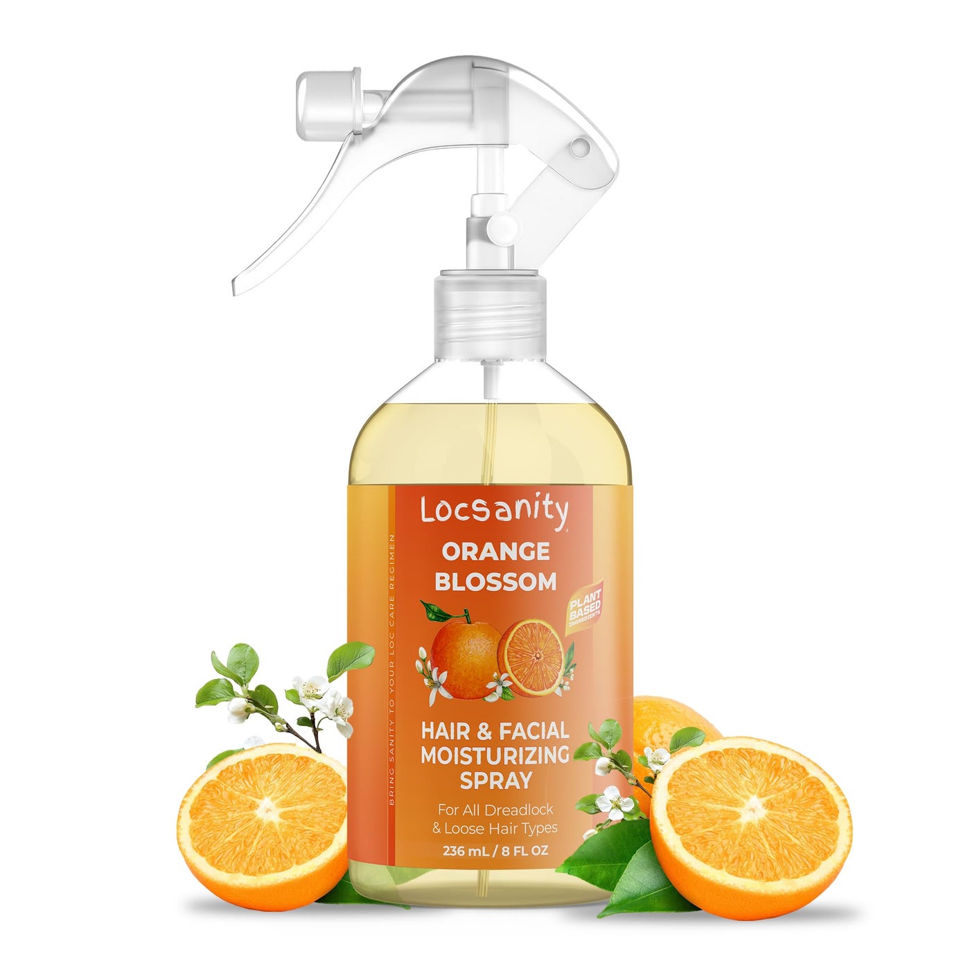 Locsanity Pure Orange Blossom Hair and Facial Daily Moisturizing Loc Spray - 8 fl oz: Refreshing Spray for Dreadlocks, Sisterlocks, Microlocks, Locs Hair Care and Face Mist