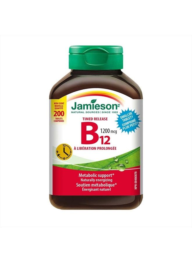 Timed Release Vitamin B12 1200 mcg, 200 Tablets