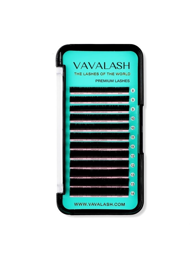 Eyelash Extensions 0.15 C Curl 8-14mm Lash Extensions Supplies Individual Lashes Premium Silk Volume & Classic Lash Soft Matte Dark Professional Eyelashes Extension (0.15-C-8-14 Mixed)