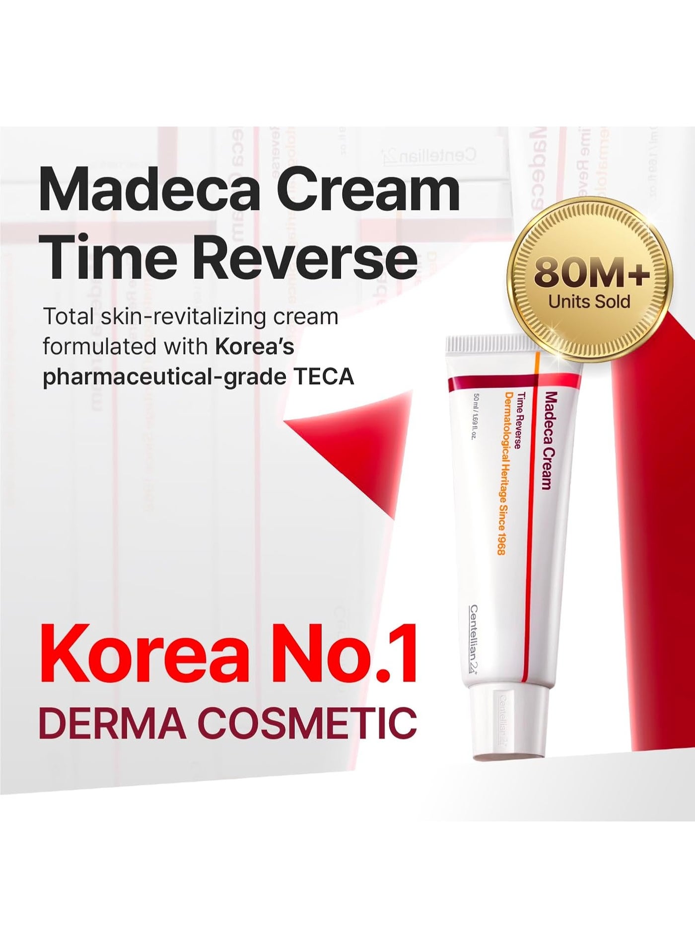 CENTELLIAN 24 Madeca Cream Time Reverse (1.69fl oz) - Advanced Fast-Absorbing & Nourishing, Hydrates, Firms & Reduces Wrinkles, Low Irritation, Korean Skin Care Centella Asiatica, Collagen - image 3