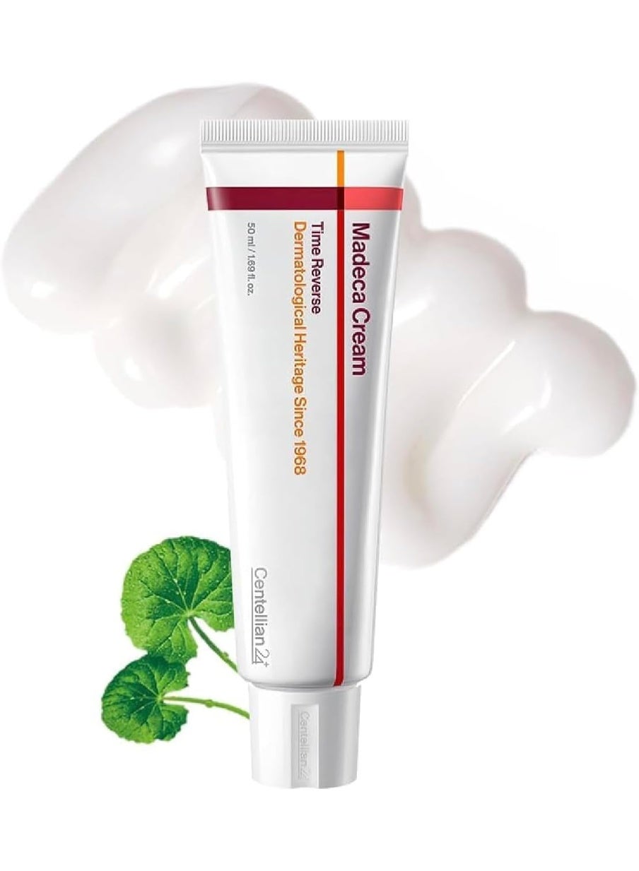 CENTELLIAN 24 Madeca Cream Time Reverse (1.69fl oz) - Advanced Fast-Absorbing & Nourishing, Hydrates, Firms & Reduces Wrinkles, Low Irritation, Korean Skin Care Centella Asiatica, Collagen