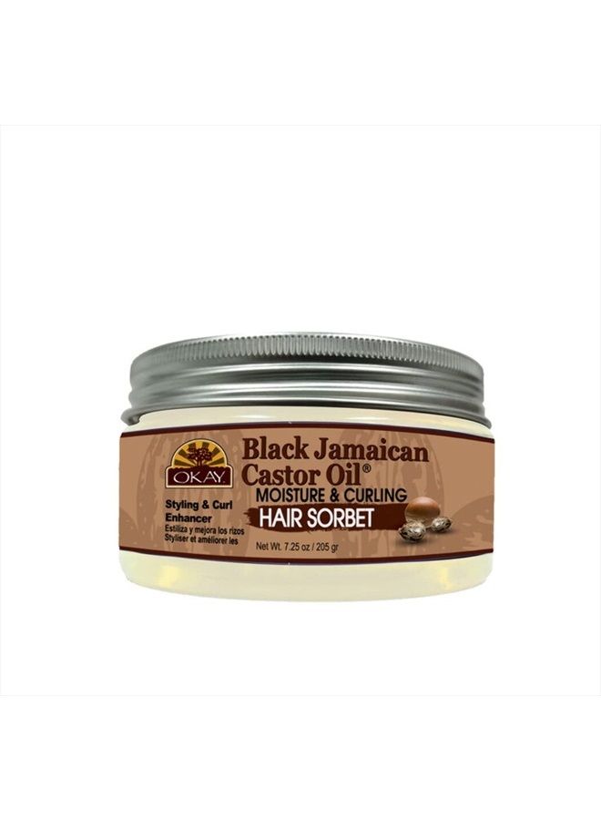 Black Jamaican Castor Oil Moisture & Curling Hair Sorbet, White, 7.25 Oz