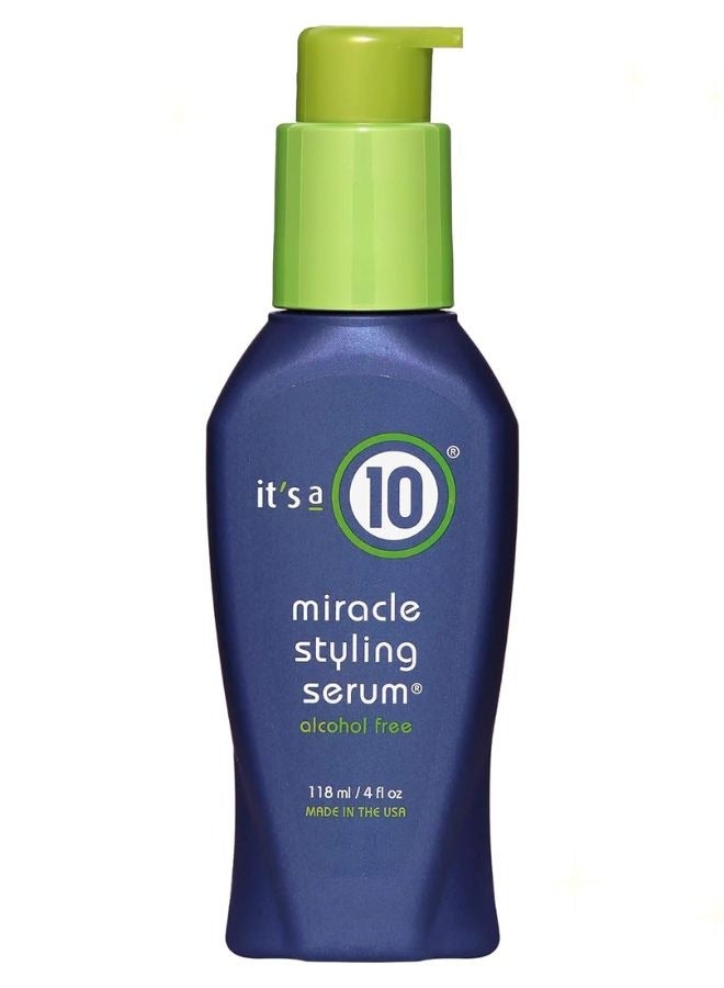 Miracle Styling Serum for Unisex, Humidity control for hair, Grease-free hair formula, Safe for colored and chemically treated hair, Versatile hair care product 4 oz