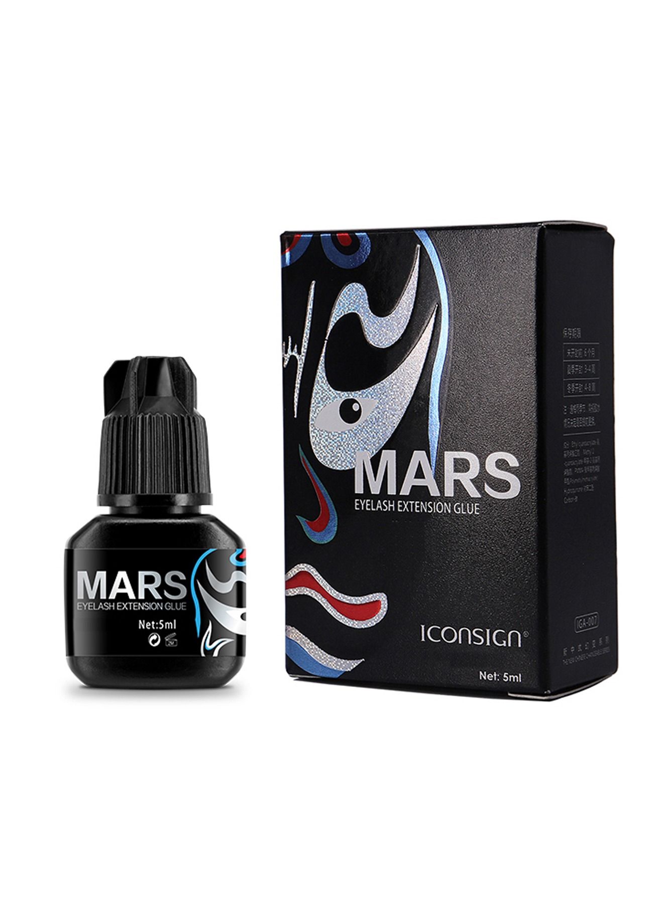 Iconsign black mars eyelash extension glue 3 second dry time 45 days long lasting