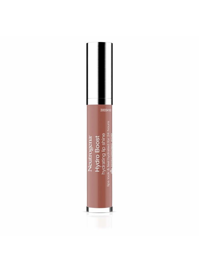 Hydro Boost Moisturizing Lip Gloss, Hydrating Non-Stick and Non-Drying Luminous Tinted Lip Shine with Hyaluronic Acid to Soften and Condition Lips, 27 Almond Nude Color, 0.10 oz