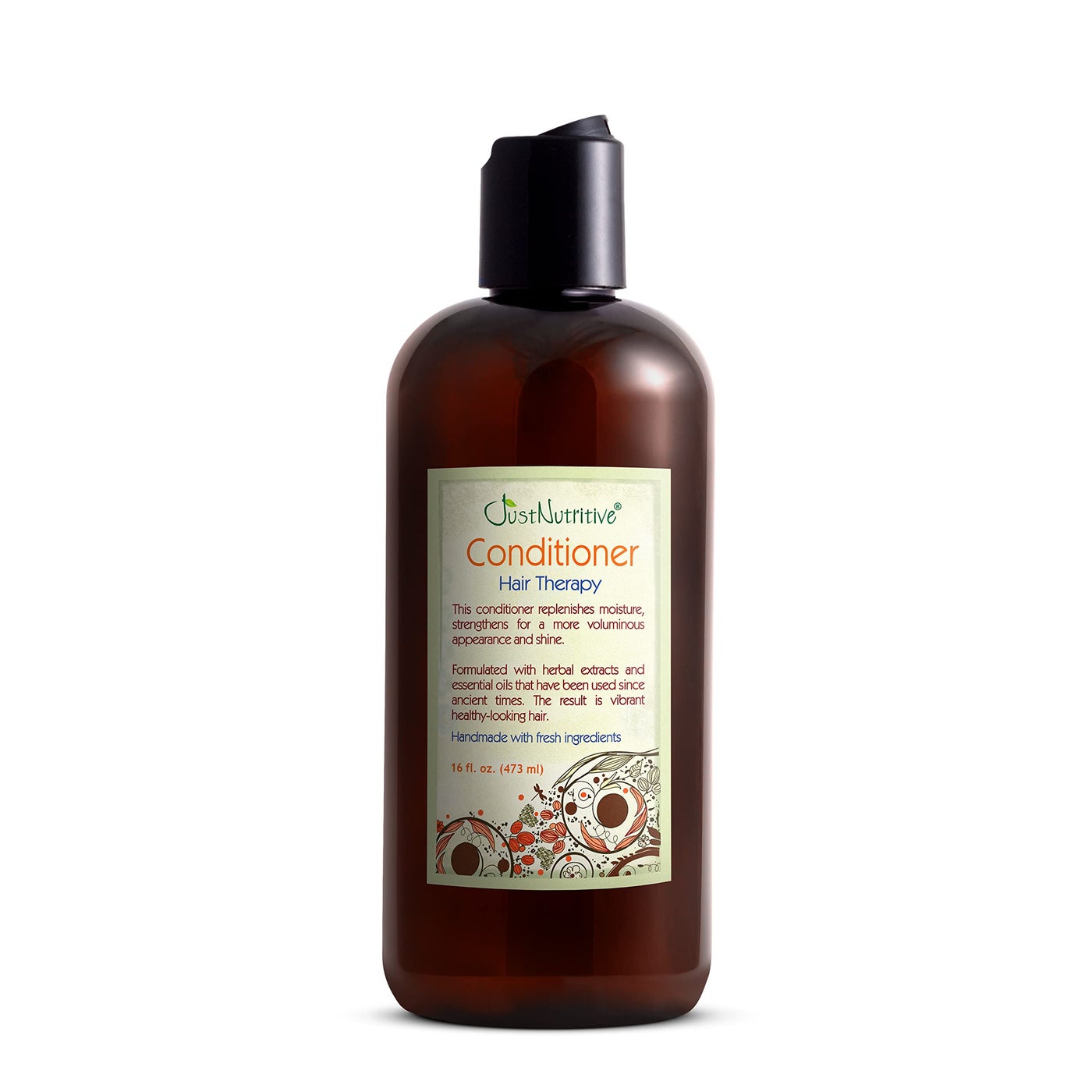 Just Nutritive Hair Loss Conditioner, Natural Hair Regrowth for Thinning Hair, Cleanses, Hydrates, Strengthens, and Nourishes Scalp, Improves Hair Volume and Texture, Sulfate-Free, Color Safe, 16 oz.