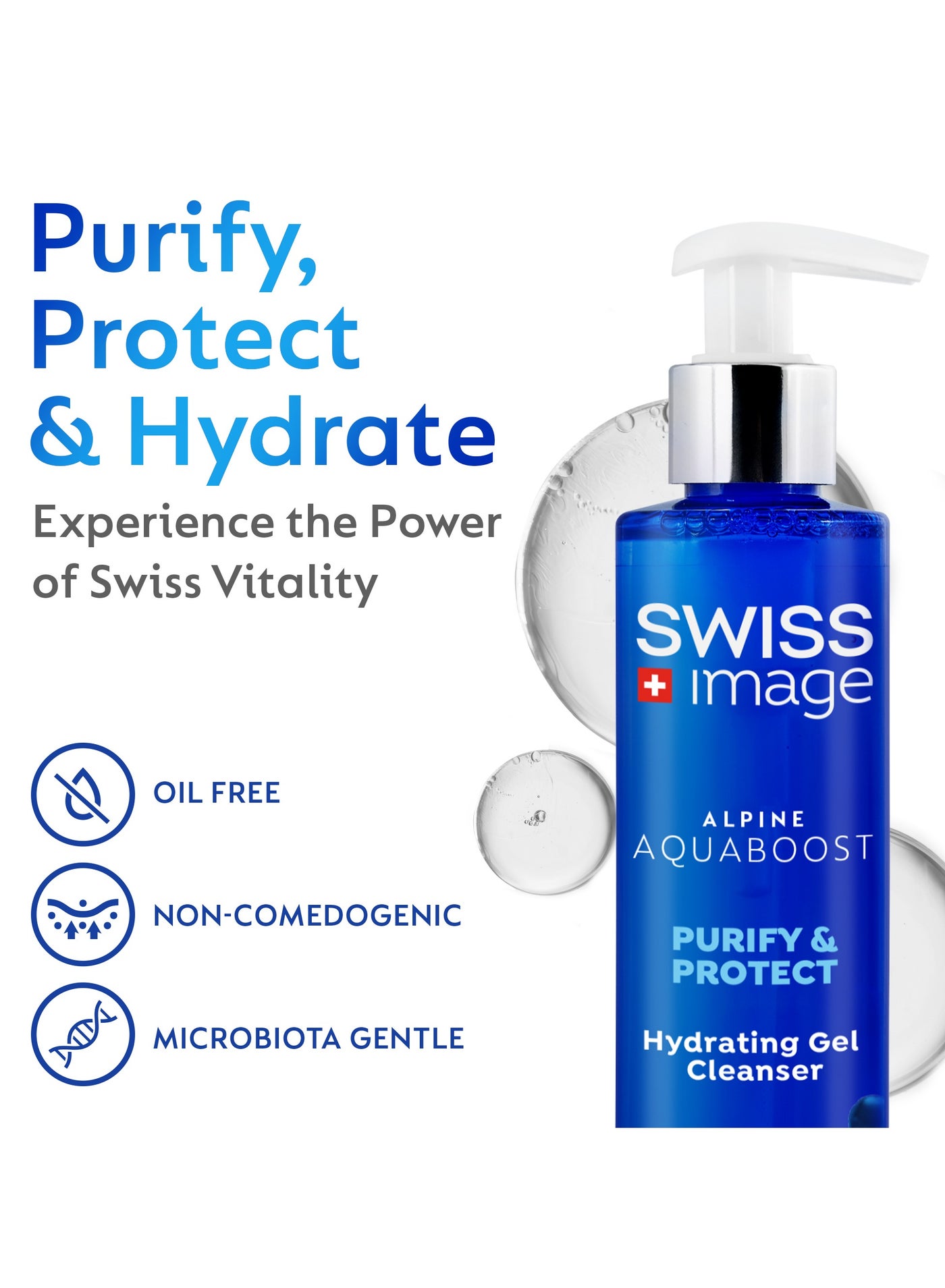 Aquaboost Hydrating Gel Cleanser With Hyaluronic Acid And Niacinamide  200 Ml Oil-Free, Deeply Hydrates, Plumps And Brightens Skin Lightweight, Non-Drying Formula For All Skin Types Swiss Made - image 2