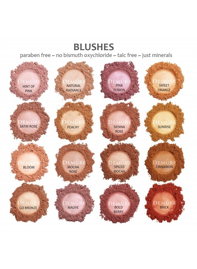Demure Mineral Blush Makeup (Hint of Pink), Loose Powder Makeup, Natural Makeup, Blush Makeup, Professional Makeup, Cruelty Free Makeup, Blush Powder By Demure