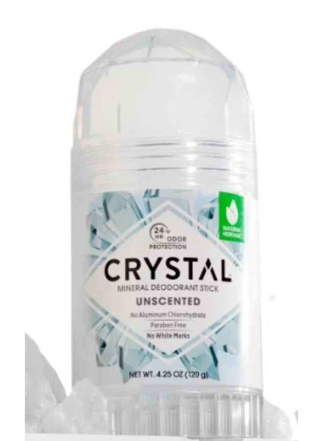 CRYSTAL Deodorant Stick (30003), Unscented, 4.25 Ounce
