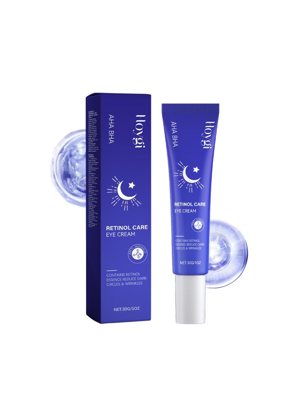 Retinol Eye Cream, Hydrating Under Eye Cream Daily Wrinkle Cream, Infused to Smooth and Hydrate Skin, Eye Crea for Dark Circles Treatments, Reduce Under Eye Bags, Smooth Wrinkles, 1Pack