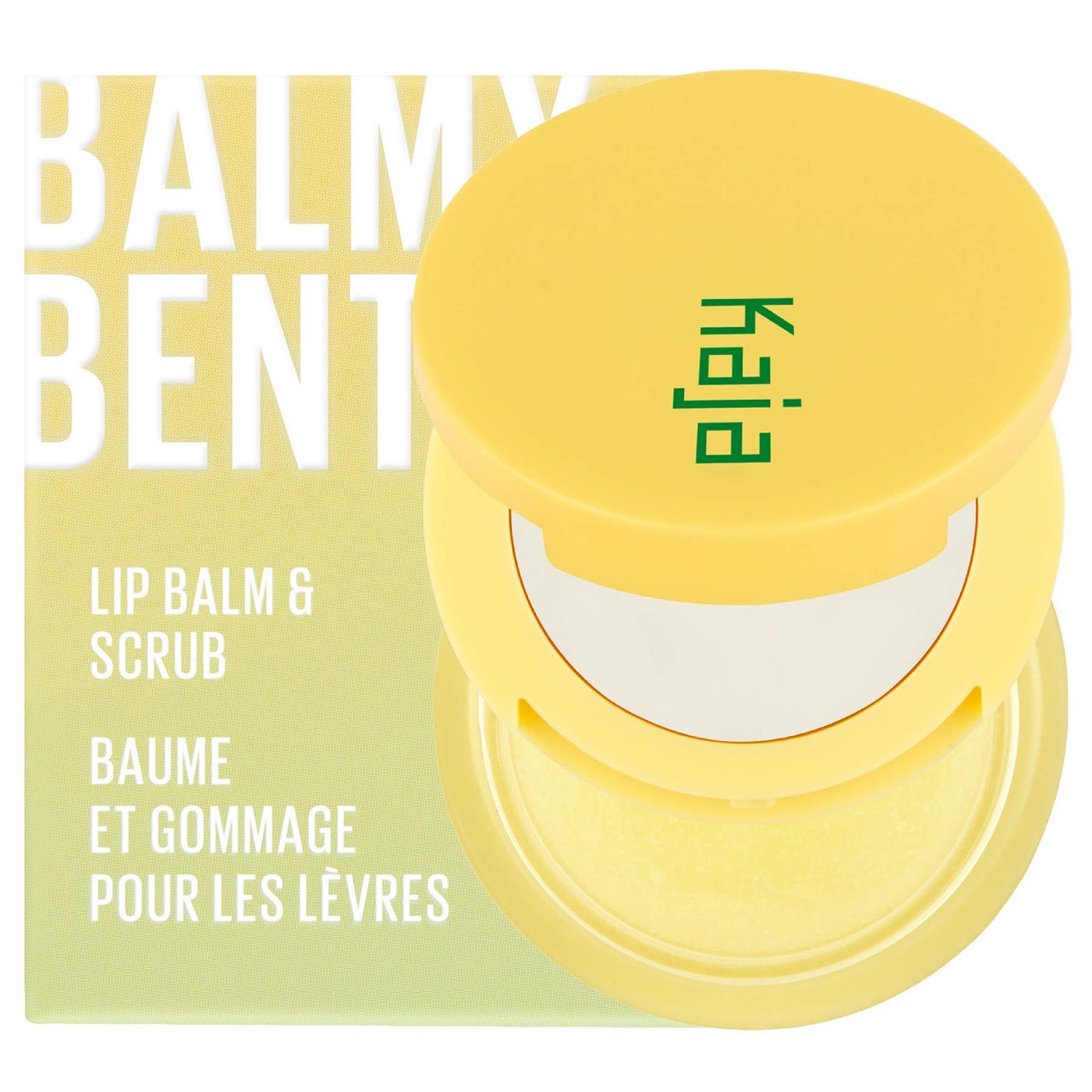 KAJA Lip Balm - Balmy Bento | Scrub, with Coconut Oil, Clear Finish Treatment, Moisturize, Exfoliate, Smoothes Butter Lips Care, Compact Travel Size, PiÃ±a Colada, Korean Beauty, 0.4 Oz