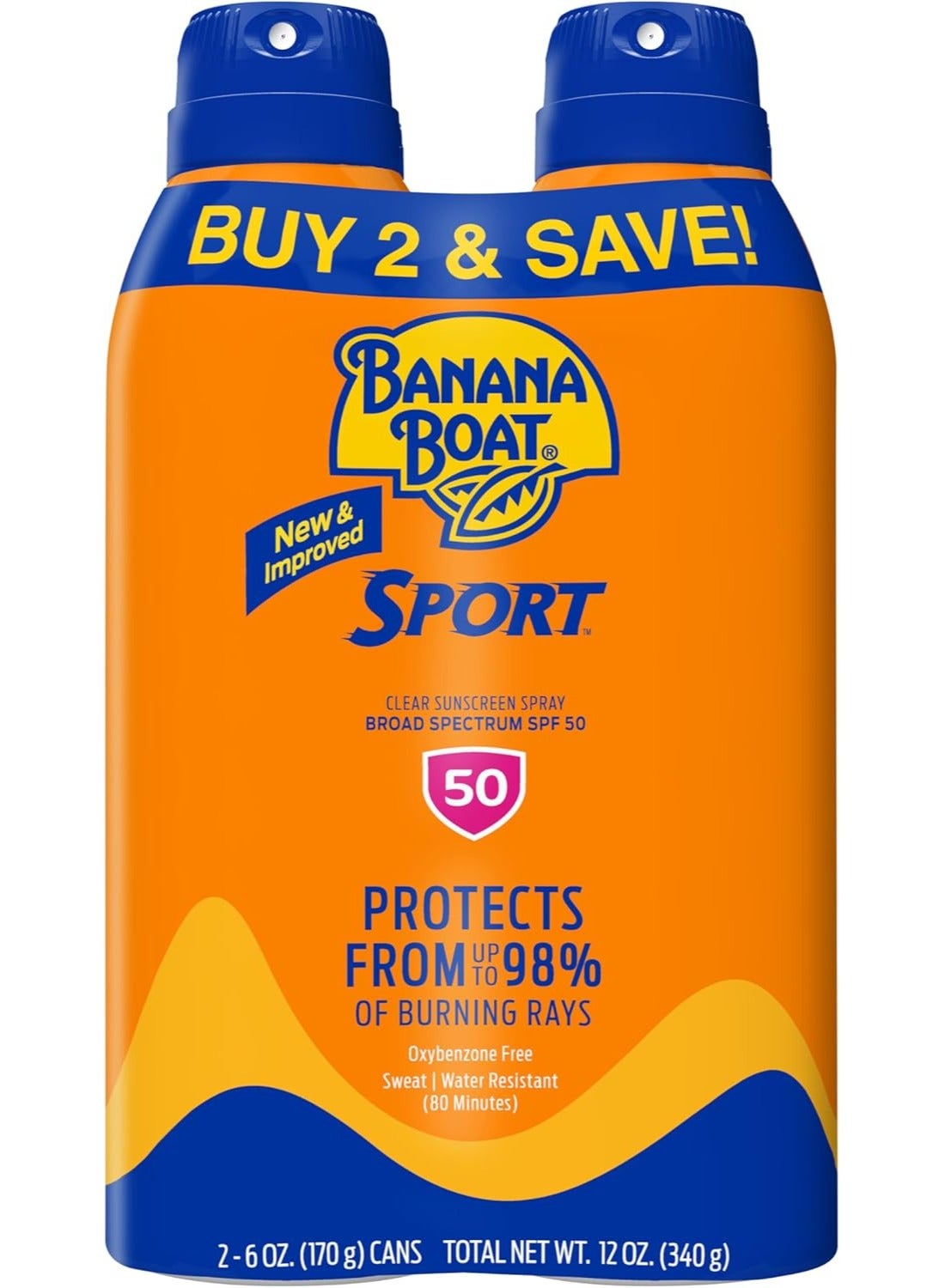 (Pack of 2) Sport Ultra SPF 50 Sunscreen Spray, 2x6 oz