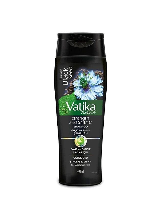Vatika Naturals Shampoo for Women - Nourish and Rejuvenate Your Natural Hair - Strengthening & Moisturizing Hair Cleanser for Curly Hair, Damaged Hair, All Hair Types (400ml Bottle Black Seed)