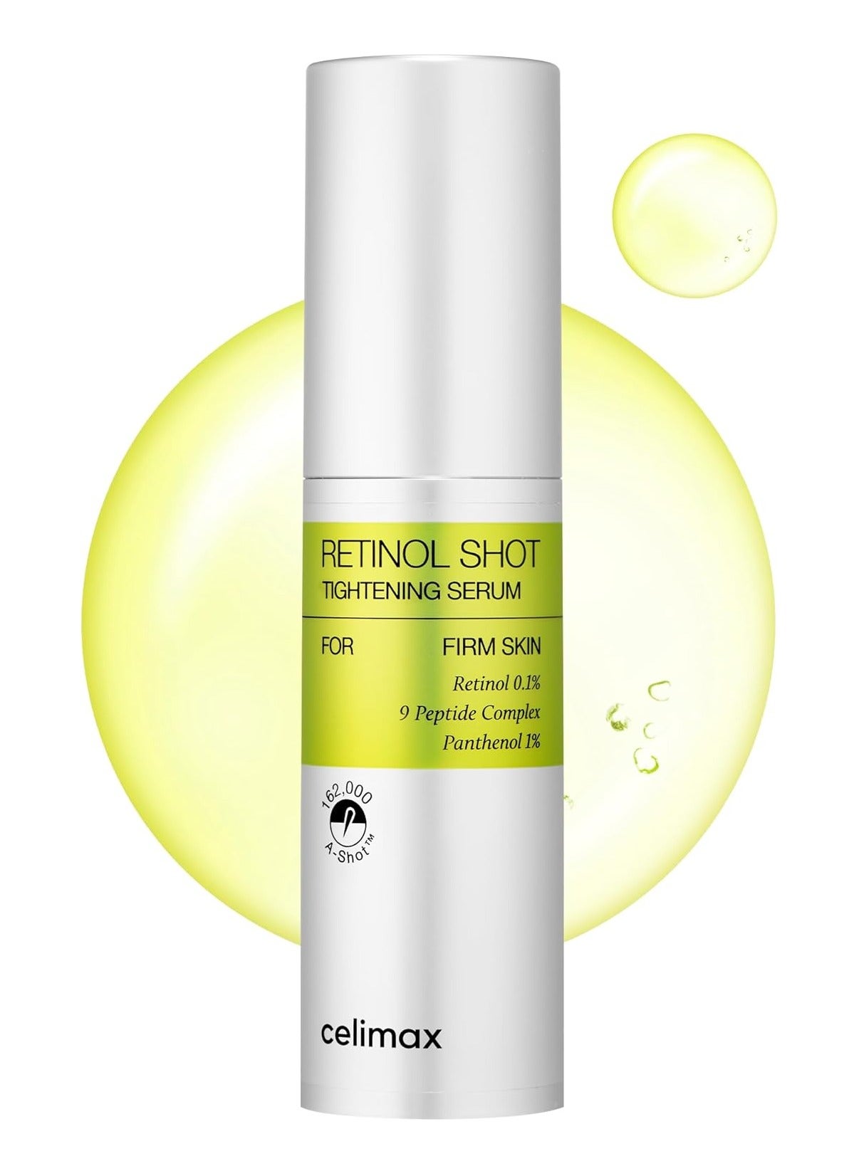 celimax The Vita A Retinol Shot Tightening Serum | with Pure Vitamin A Retinol, Peptide, Pore Minimizer, Wrinkles & Fine Lines, Firmer Skin, 30ml