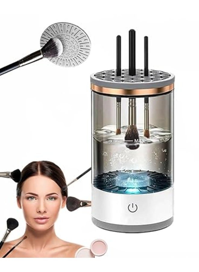 Electric Makeup Brush Cleaner Machine Upgraded Cosmetic Brush Cleaner, Brush Blender, Brush Cleaner, Automatic Spinning Makeup Brush Cleaner