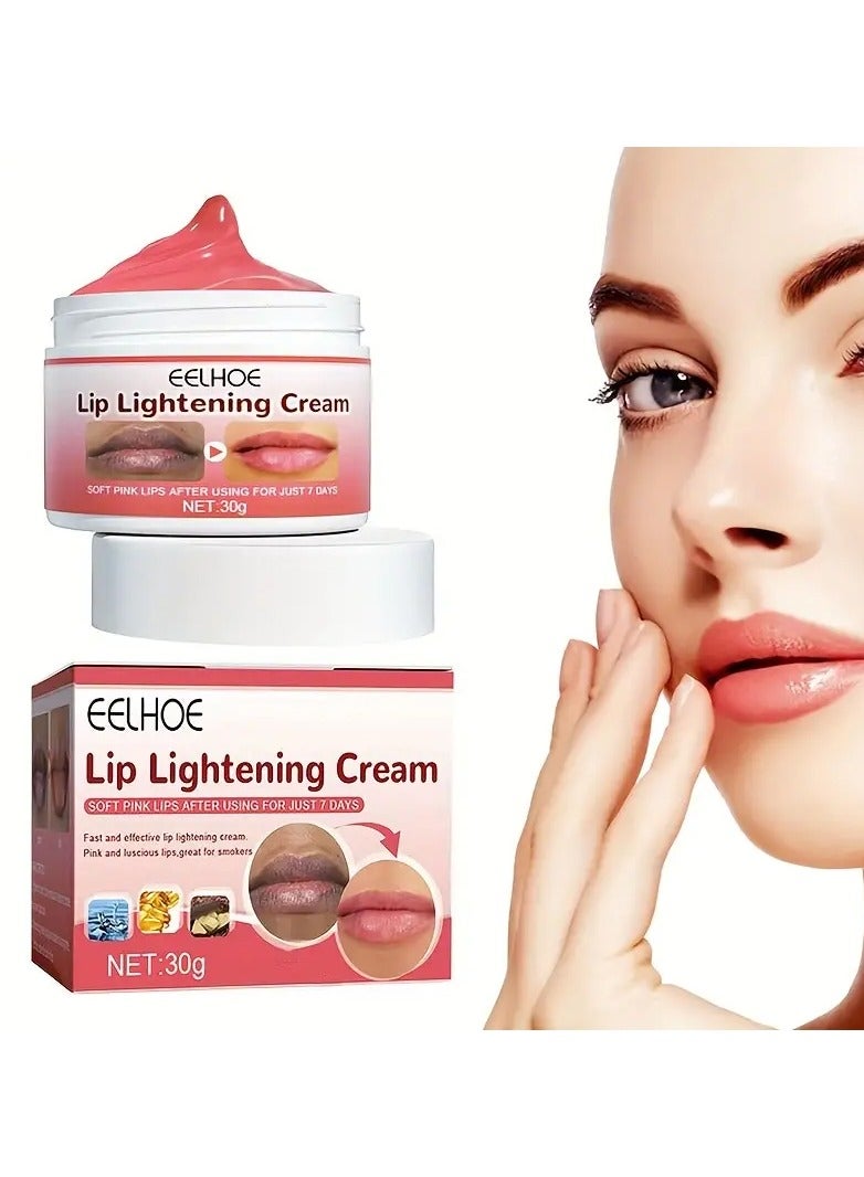 Fresh Lightening Cream Lip Balm - Whitening, Moisturizing, and Nourishing Essence for Dark Lips