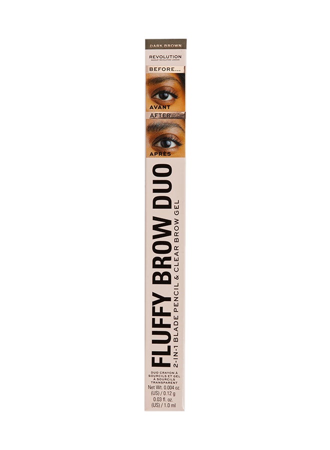 Makeup Revolution Fluffy Brow Filter Duo Dark Brown
