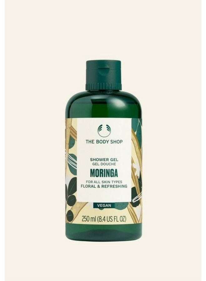Moringa Shower Gel – Refreshing Floral Cleanse | Suitable for All Skin Types | Soft, Cleansed & Refreshed Skin | Moringa Seed Oil & Organic Aloe Vera, 250 ml