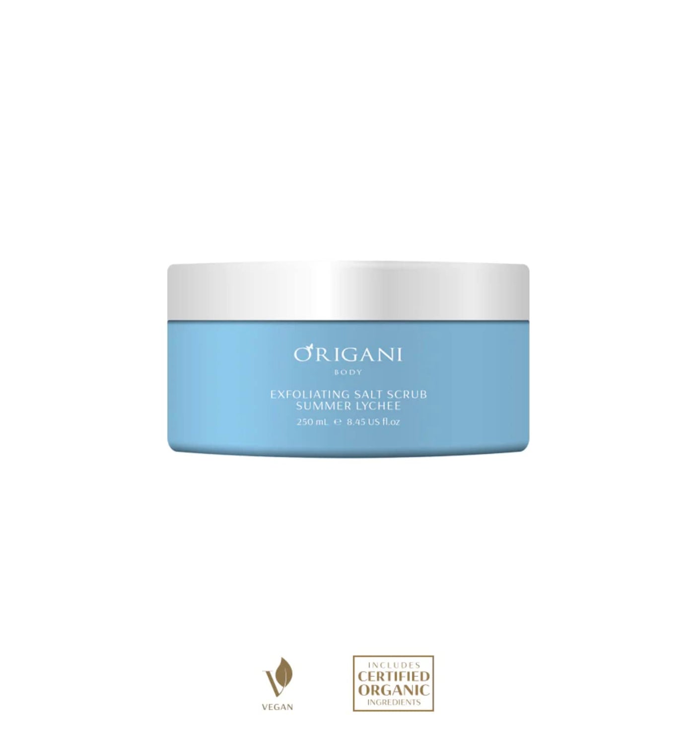ORIGANI BODY EXFOLIATING SALT SCRUB SUMMER LYCHEE 250gr