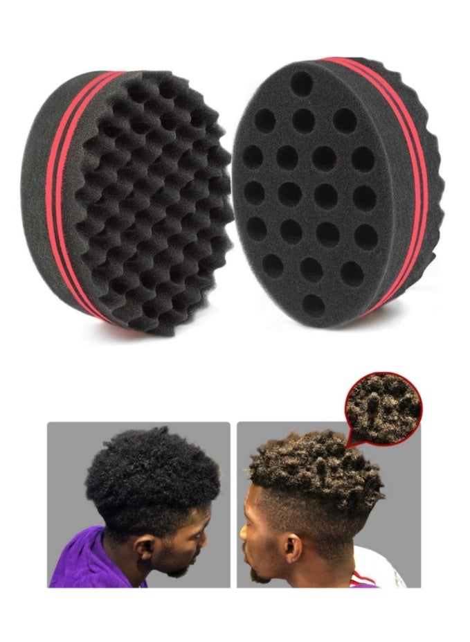 Big Holes Barber Hair Brush Sponge Dreads Locking Twist Afro Curl Coil Wave Hair Care Tool 1 PCS