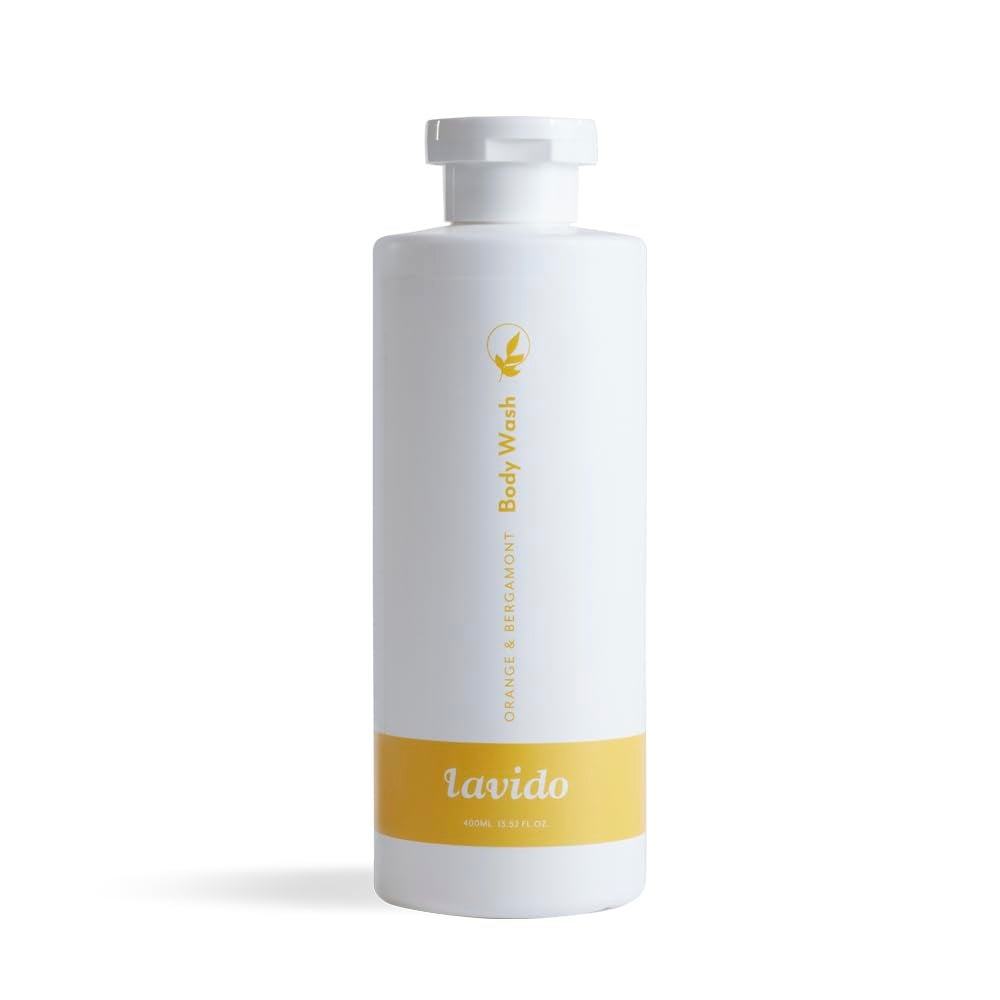 Lavido - Natural Orange and Bergamont Intoxicating Body Wash | Cleanse, Refresh + Hydrate Skin (13.5 fl oz | 400 ml) PACKAGING MAY VARY