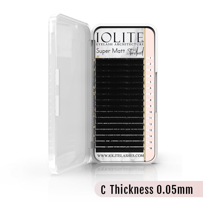 Super Matte Eyelash Extensions – Ultra-Black, Soft & Lightweight for Salon-Quality Volume  C.Curl 0.05 Thickness Eyelashes Lashes ISMC5T