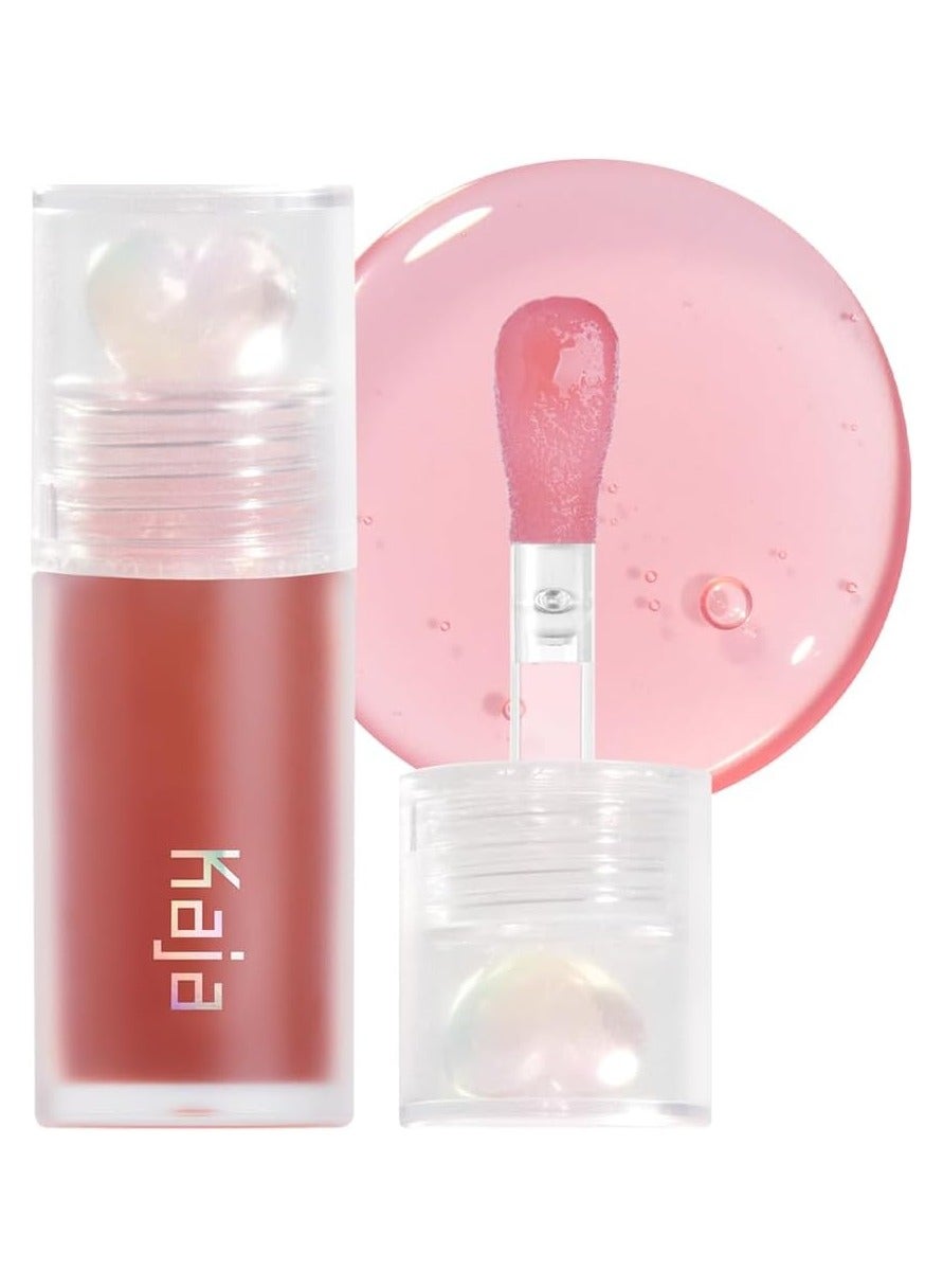 Juicy Glass Lip Oil - Plum Paloma - Clear Tint Gloss Plumper - Hydrating Lightweight Shine with Vitamin Tree Fruit Oil, Vegan Cruelty-Free 4ml