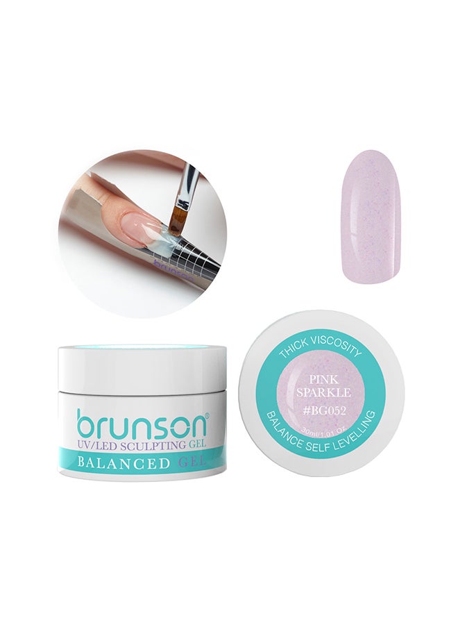 Sculpting Camouflage Uv Builder Gel Balanced Level Gel Uv Sculpting Nail Gel System 30Ml Pink Sparkles Bg052
