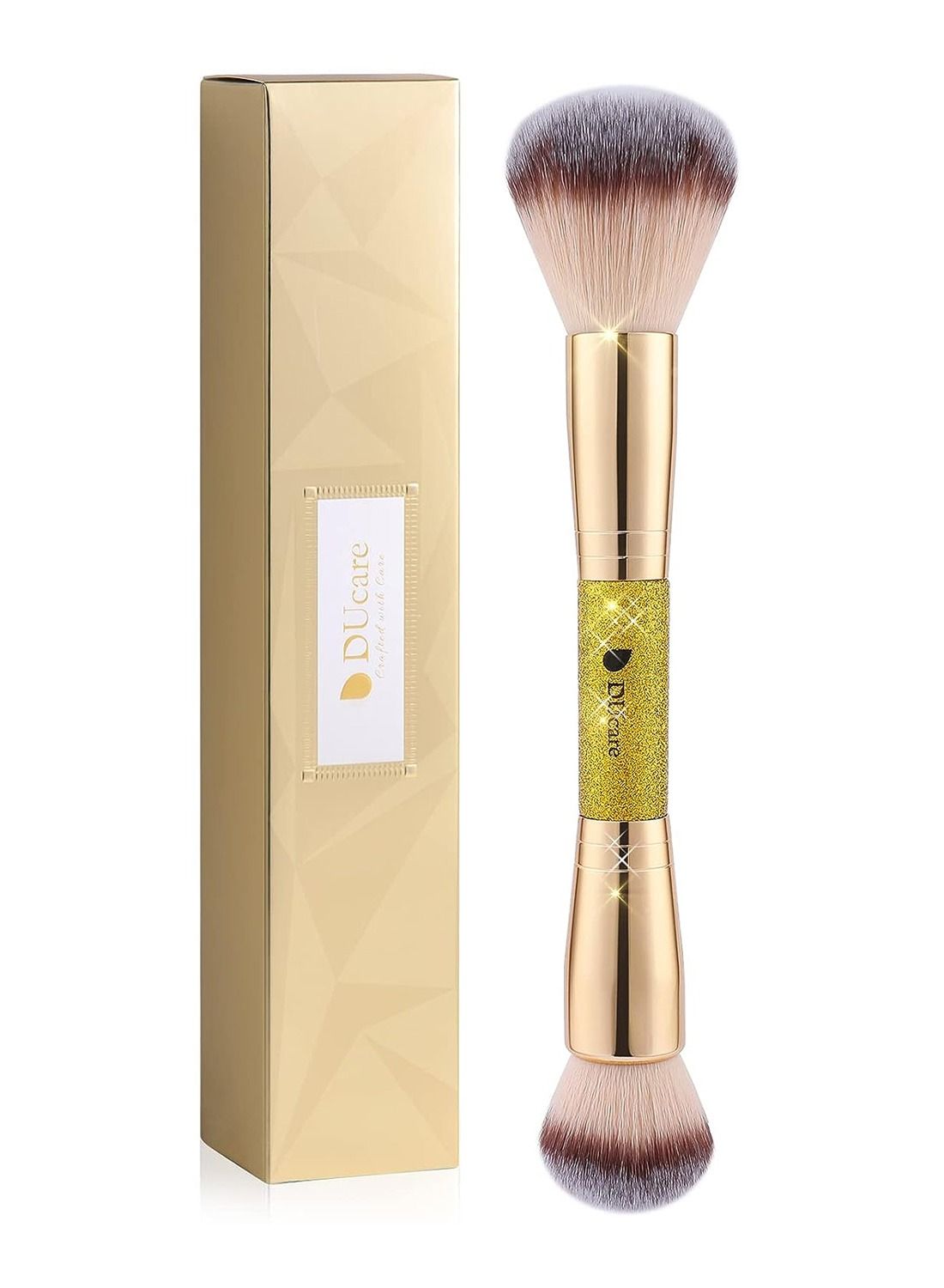 Makeup Foundation Brushes Double Ended Blush Powder Brush, Duo Bronzer Blush ideal for Cream or Powder