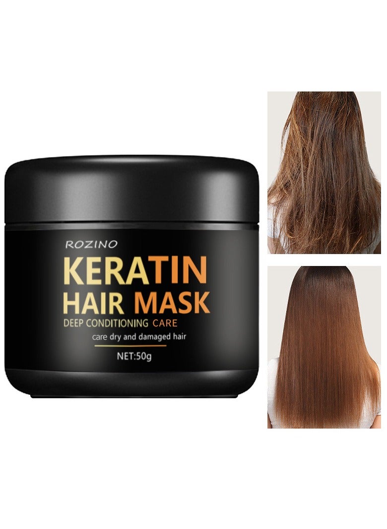 Soft keratin nourishing hair mask repairs dryness, moisturizes, smoothes and improves frizzy hair conditioner