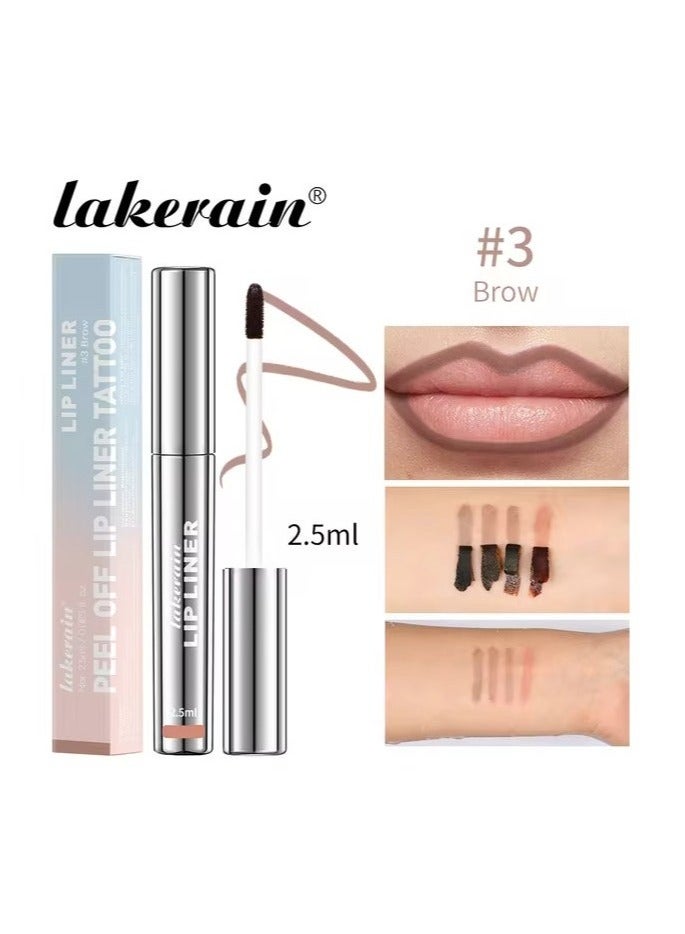Lip Tint Peel Off Lip Liner Tattoo Waterproof Long Lasting Matte Non-Stick Cup Lip Tint Sexy Red Contour Lips MakeUp (Cool cocoa)