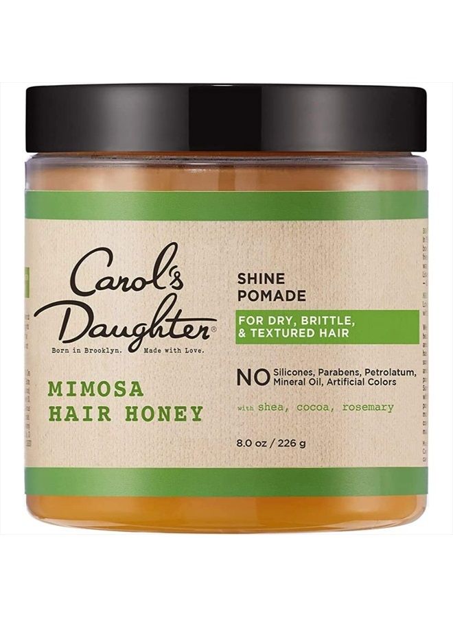 Mimosa Hair Honey Shine Pomade for Textured and Curly Hair - with Shea Butter & Rosemary Oil, 8 fl oz