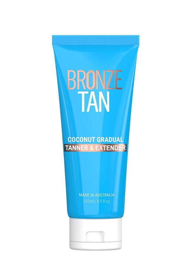 Bronze Tan Gradual Self Tanner Lotion & Tan Extender - Coconut Scented - Aloe Vera & Vitamin E Enriched - Streak-Free Nourishing Sunless Tanning Lotion (200ml)