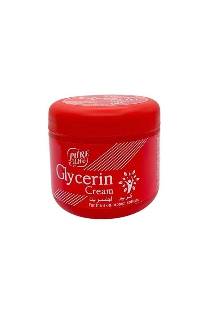 Pure Life Glycerin Cream – 300ml, With Vitamin E, Intensive Moisturizer for Cracked & Dry Skin