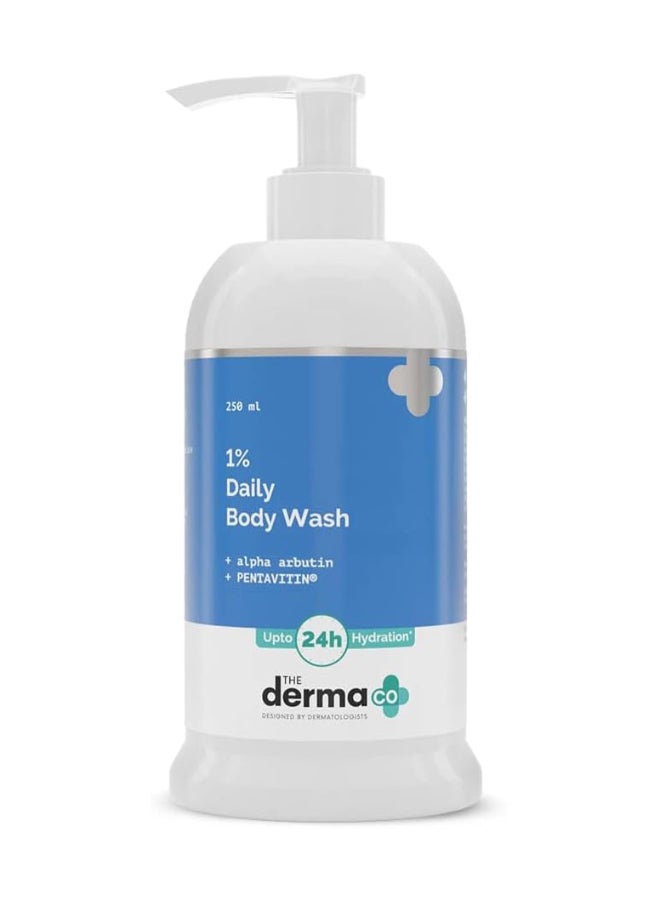The Derma Co 1% Kojic Acid Daily Brightening Body Wash with Alpha Arbutin For Dark Spots & Pigmentation - 250ml
