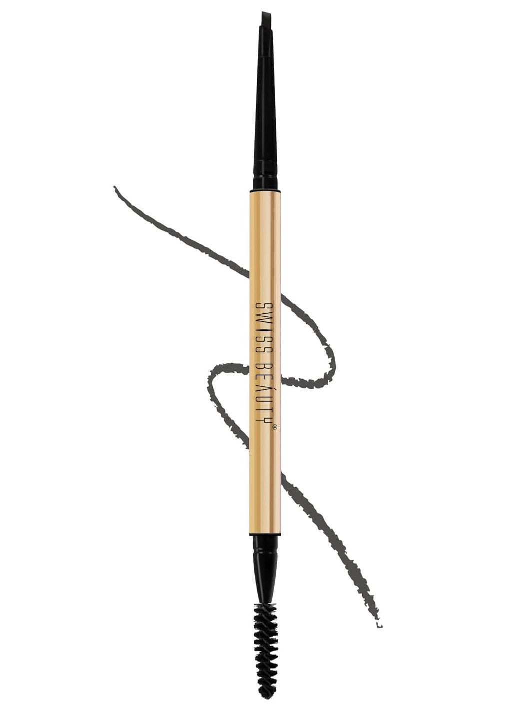 Swiss Beauty Micro Precision Eyebrow Pencil Highly Pigmented Long Lasting and Lightweight Eyebrow Pencil Shade Grey Black 0.1G