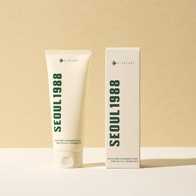 K-SECRET Cleansing Foam, Seoul 1988, Pine Cica 1%, Probiotics, 150ml