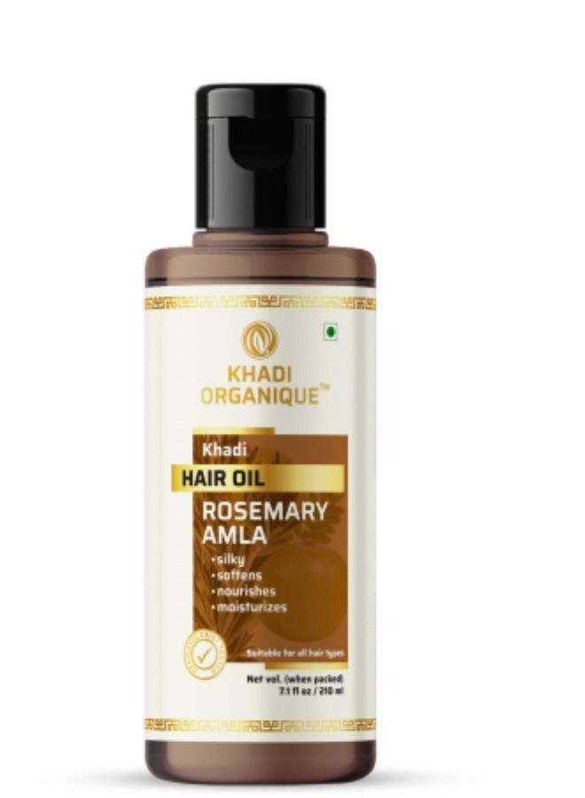 Khadi Organique Rosemary Amla Hair Oil  210ml For Silky And Soften Hair