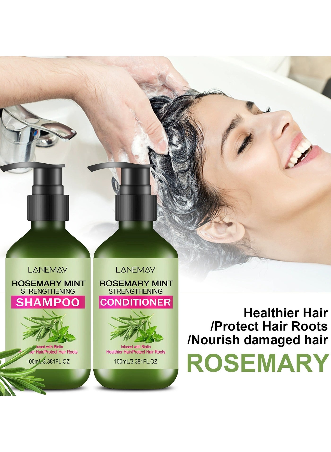 Deep Nourishing Shampoo Conditioner Set – Smooth Hair Long-Lasting Fragrance, Moisturizing Hair Care Duo