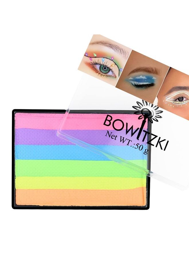 50g Pastel Color Split Cake Water Activated eyeliner UV Glow Graphic eye liner Hydra Liner Rainbow Face Body Paint Makeup