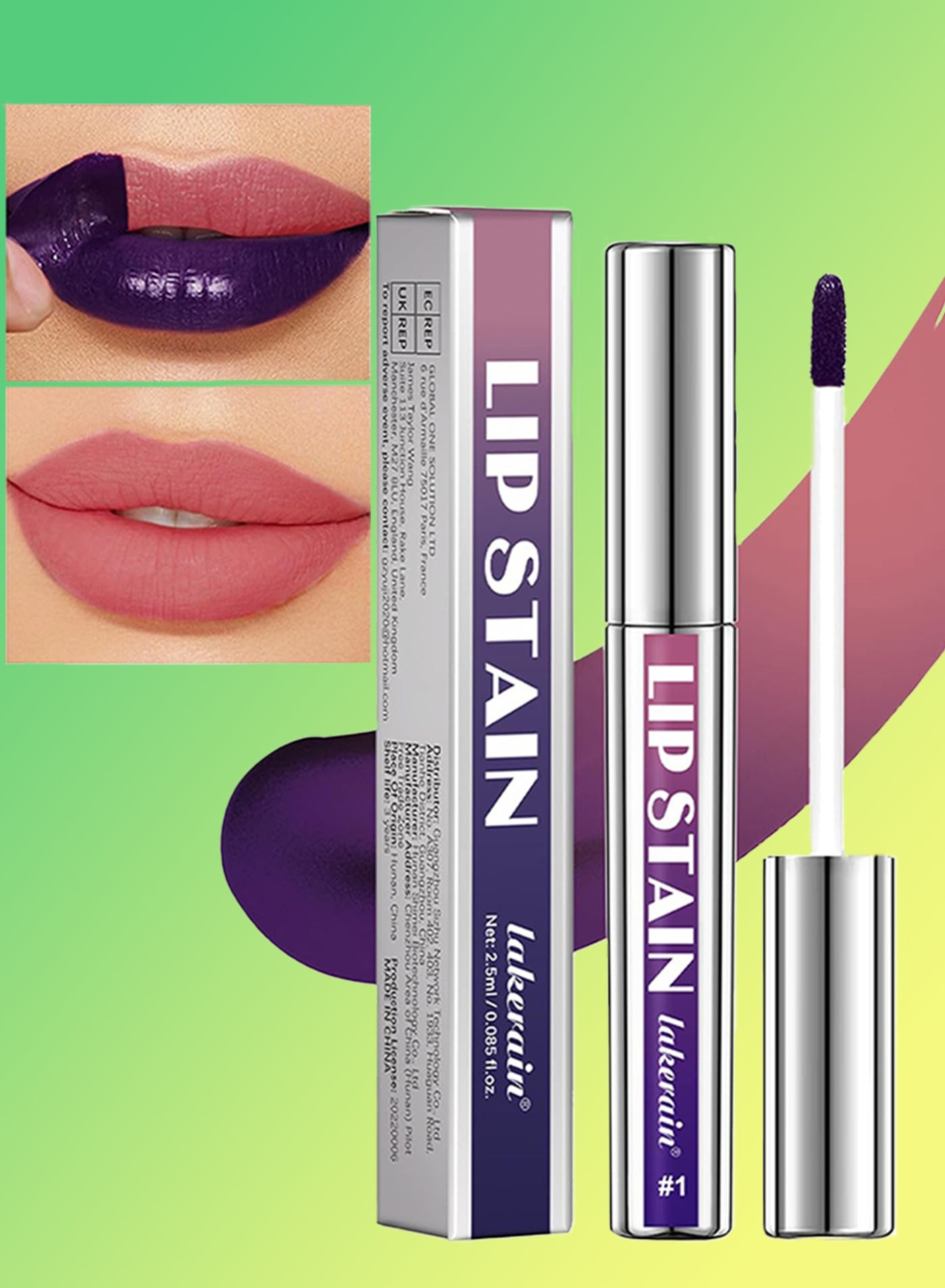 Lip Stain Peel Off Long Lasting Peel Off Lip Stain Lip Tint Waterproof Lip Liner Peel Off Stain Lip Liner Makeup Matte Liquid Lipstick Lip Gloss Peel Off Tattoo Lip Tint Matte Lipstick 2.5ml 01