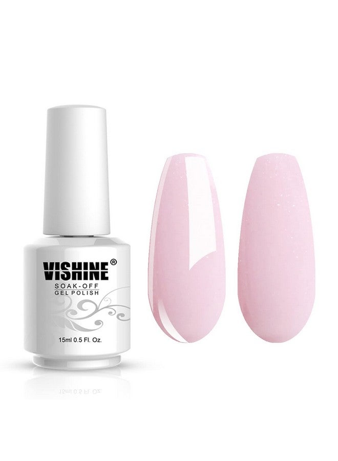 Vishine Gelpolish Professional Manicure Salon UV LED Soak Off Gel Nail Polish Varnish Color Light Pink(1344)
