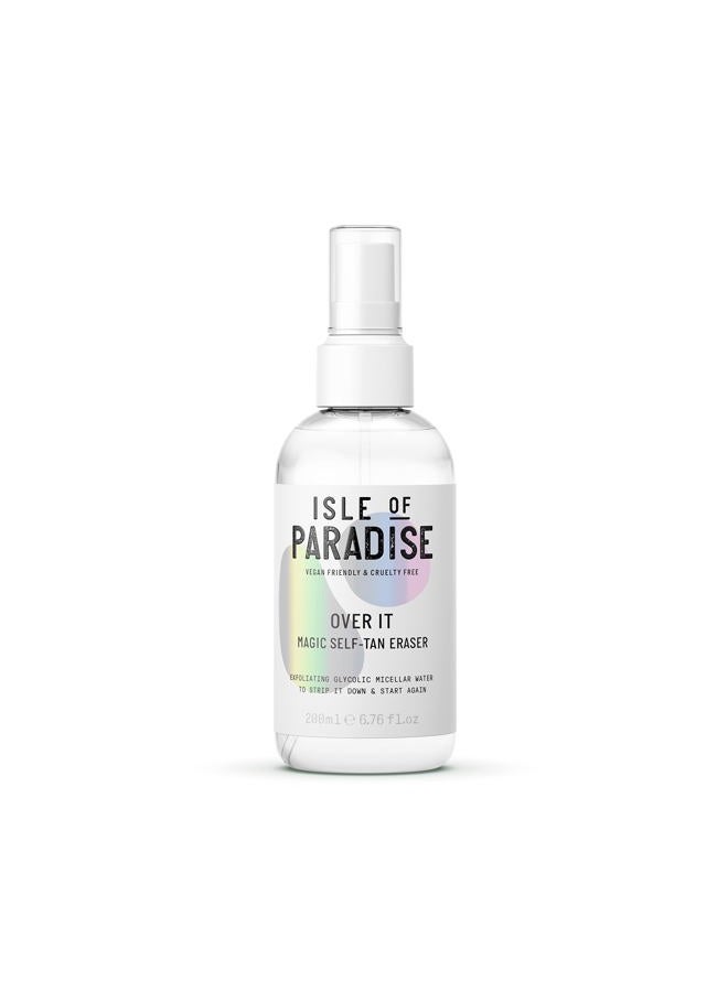 Over It Magic Self Tan Eraser - Exfoliating Glycolic Micellar Water, Vegan and Cruelty Free, 6.76 Fl Oz